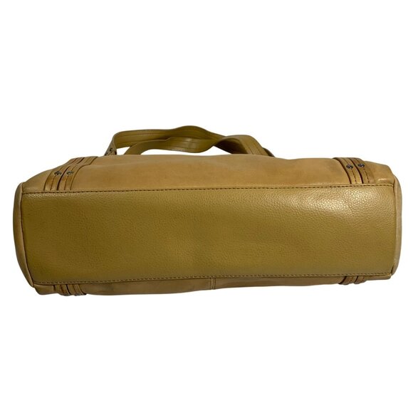 Vintage ROLFS Cognac Leather Shoulder Bag Three Compartments + Pockets - Picture 3 of 13